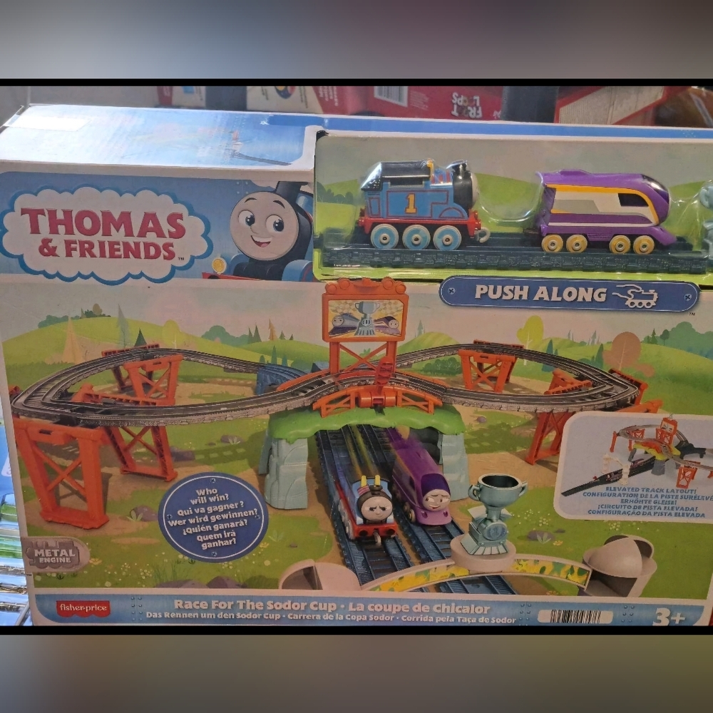 Thomas & Friends Push Along Train Set - RACE FOR SODOR CUP
